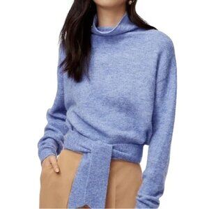 Aritzia Wilfred Lorin Turtleneck Knit Tie Front Sweater-Wool Alpaca- XXS